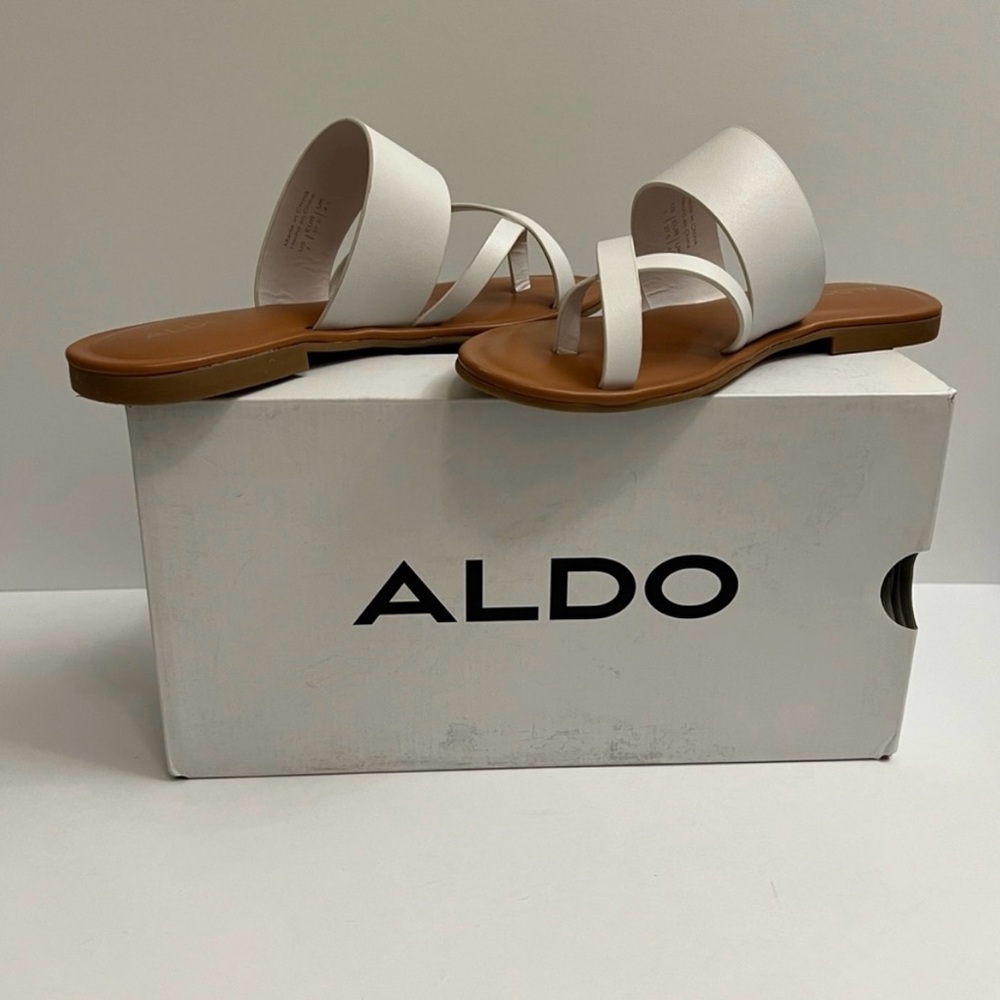 2 Pairs of Black and White Aldo Sandals Size 7 Bundle - Picture 7 of 12